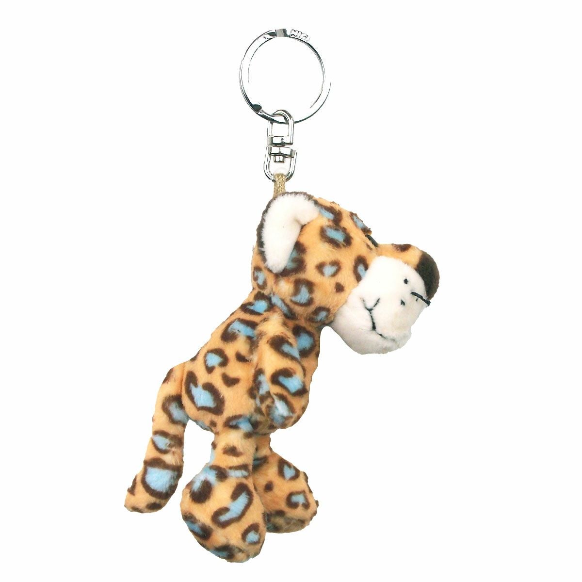 キーリング ワイルドフレンズ レパード/ブルー 10cm／NICI（ニキ