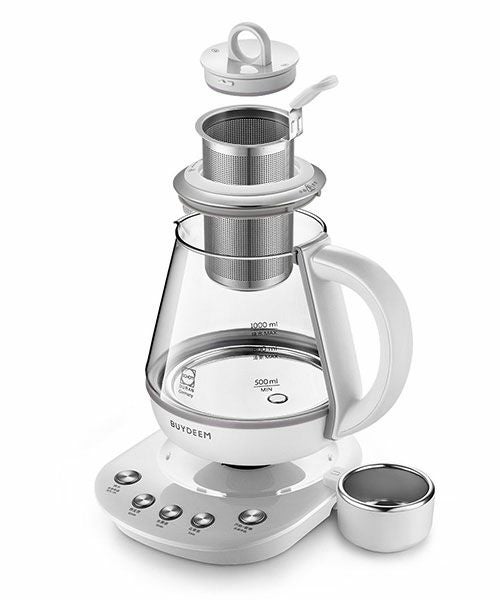 BUYDEEM K2202 薬膳ポット ホワイト　レシピ付き BUYDEEM（バイディーム） 薬膳マルチポット 1.5L ホワイト レシピ付き
