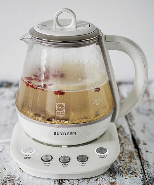 BUYDEEM K2202 薬膳ポット ホワイト　レシピ付き BUYDEEM（バイディーム） 薬膳マルチポット 1.5L ホワイト レシピ付き
