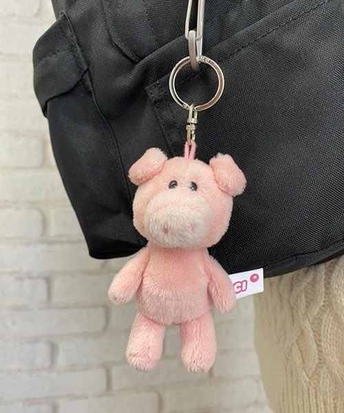 ニキ 芋虫　ピンク キーリング　30個まとめ売り キーリング ピンクピッグ 10cm／NICI（ニキ） | entresquare.com