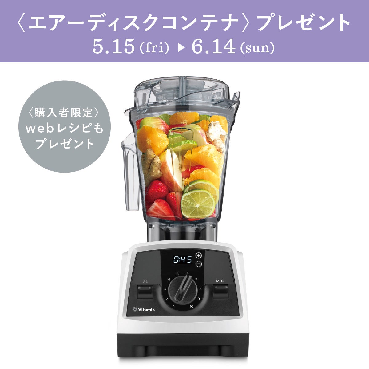 公式】バイタミックス Vitamix ミキサーV1200i 2.0Lコンテナ（単品 