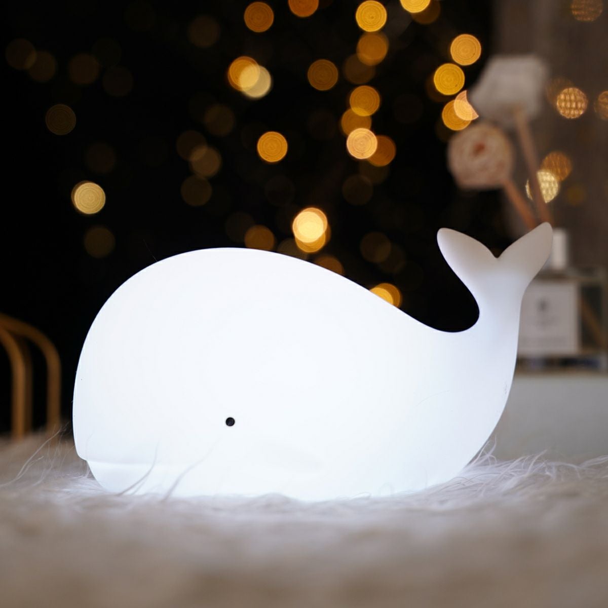 ミナ♡シリコンライト シリコンホエール タッチセンサーライト（調光・調色・充電機能付き
