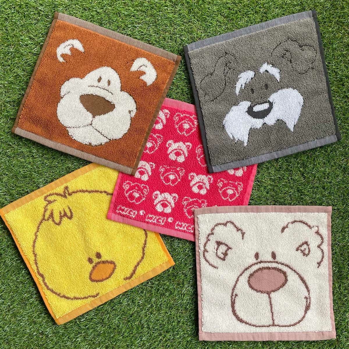 ハンドタオル 25×25㎝ ラブベア ホワイト／NICI（ニキ） | entresquare.com