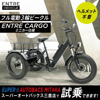 フル電動3輪ビークル【Entre Cargo】 電動 スクーター 原付 バイク 3 