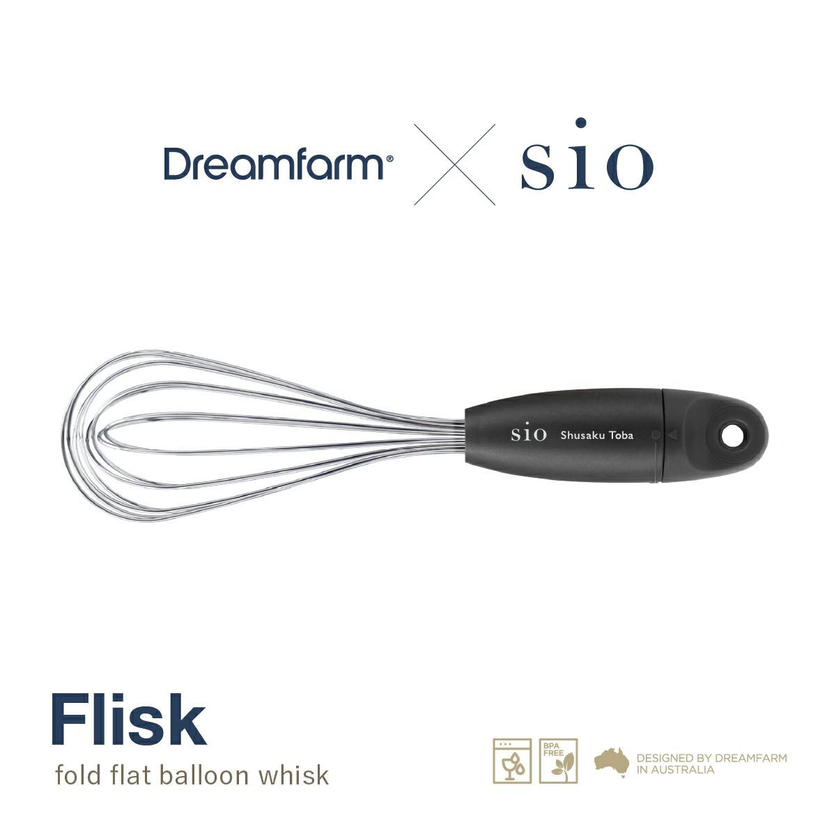 鳥羽周作「sio」 Flisk 泡だて器（ホイッパー）／Dreamfarm（ドリーム