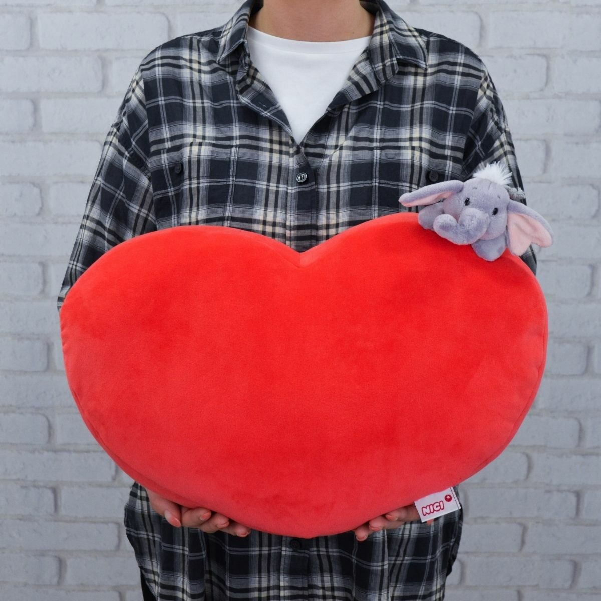 Love Classic 2024 ハートクッション エレファント 42×27cm／NICI