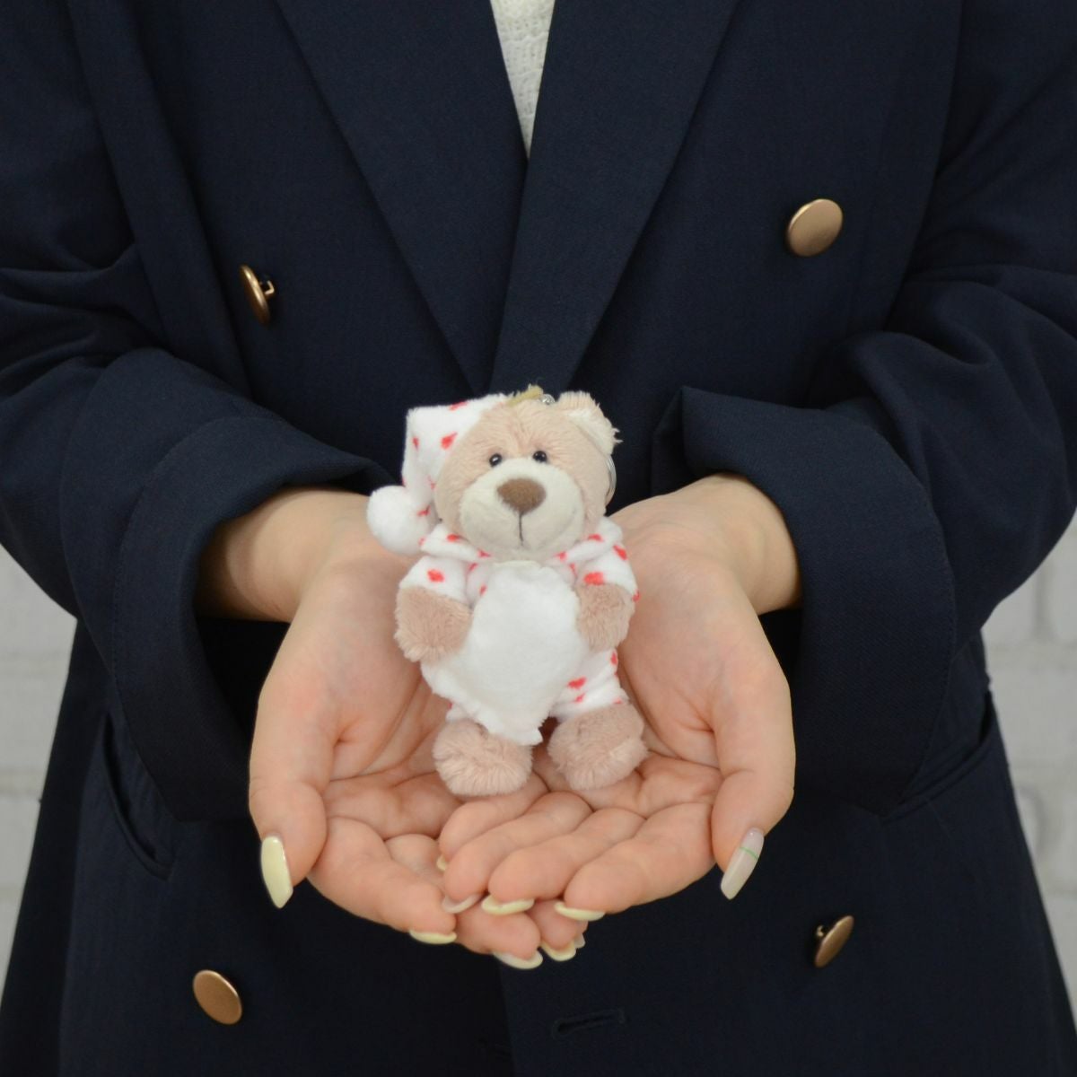 キーホルダー ラブベア ハートパジャマ 10cm／NICI（ニキ