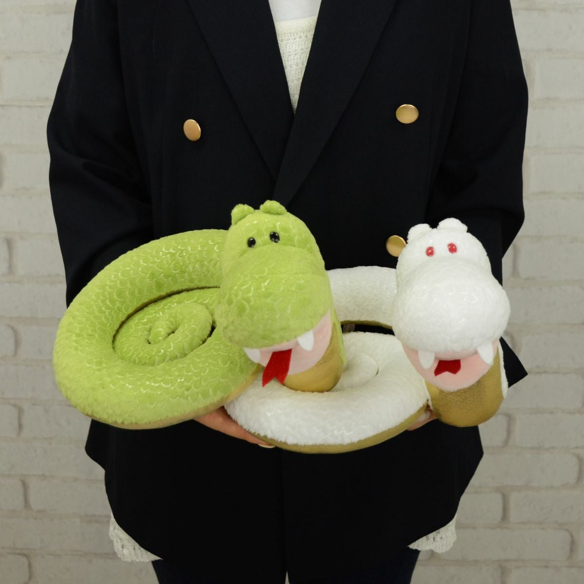 ぬいぐるみ ヘビ2025 グリーン×ゴールド 25cm／NICI（ニキ