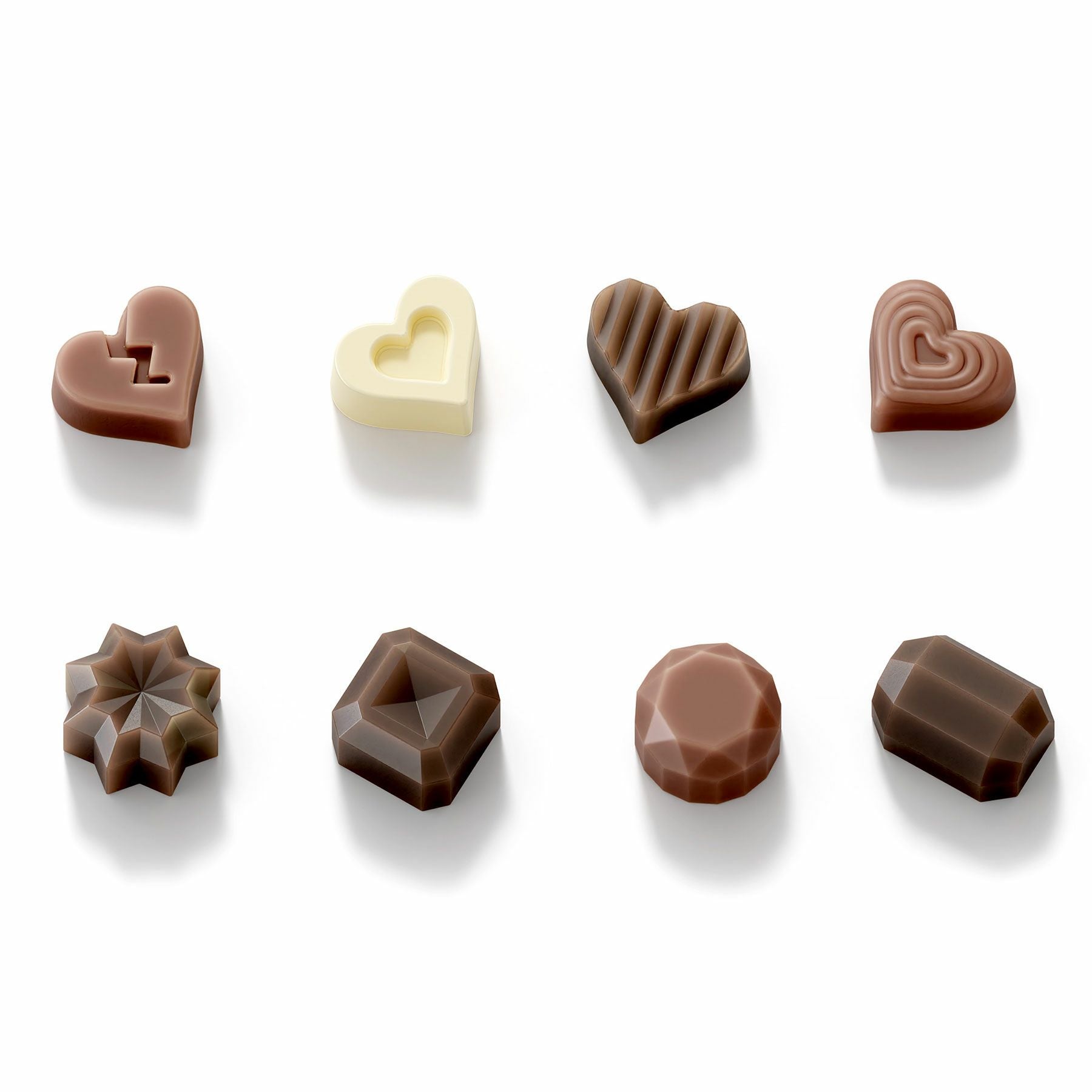 チョコモールドハート＆ジェム 2pc／ZOKU（ゾク） | entresquare.com