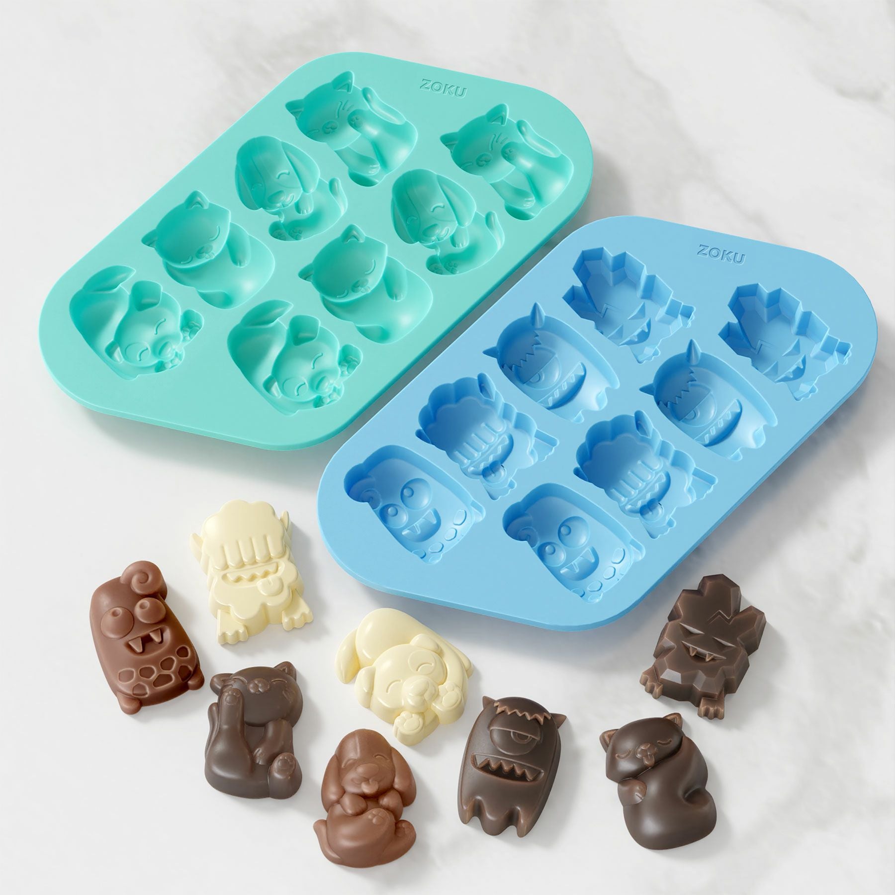 チョコモールドキャット&ドッグ&モンスター 2pc／ZOKU（ゾク
