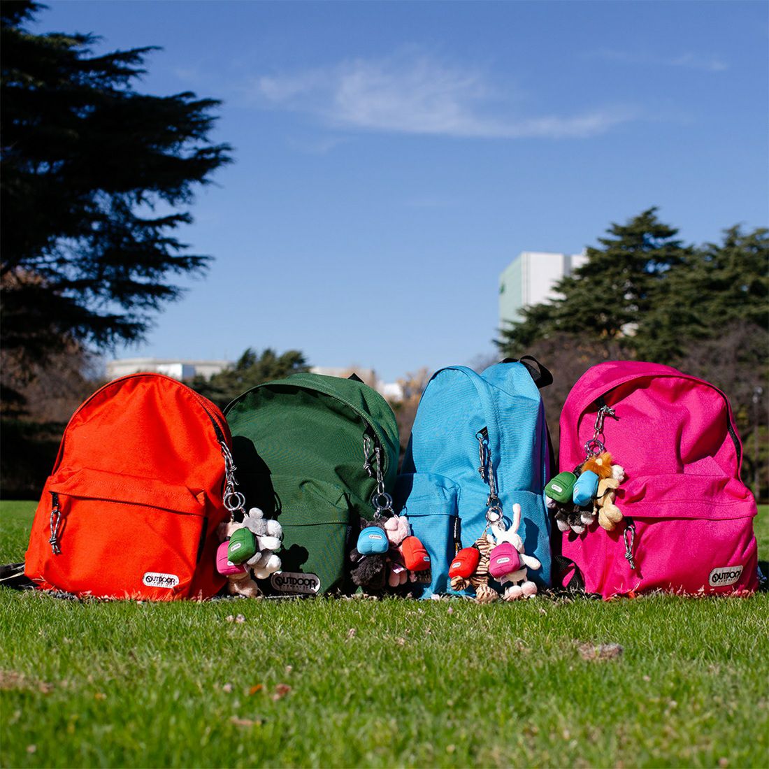 キーホルダー ピンクピッグ 10cm+リュック オレンジ/OUTDOOR PRODUCTS
