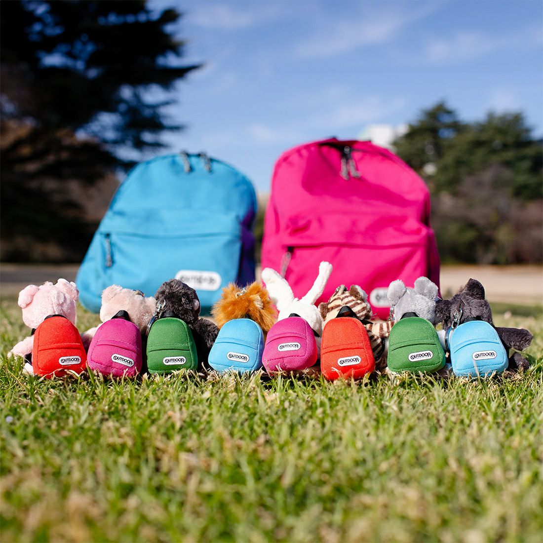 キーホルダー ゴリラ 10cm+リュック グリーン/OUTDOOR PRODUCTS／NICI