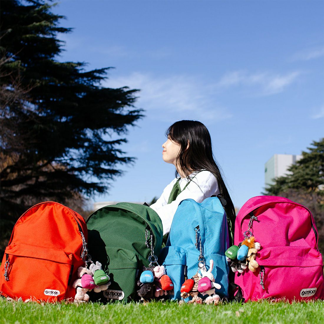 キーホルダー ラブベアBN 10cm+リュック ピンク/OUTDOOR PRODUCTS