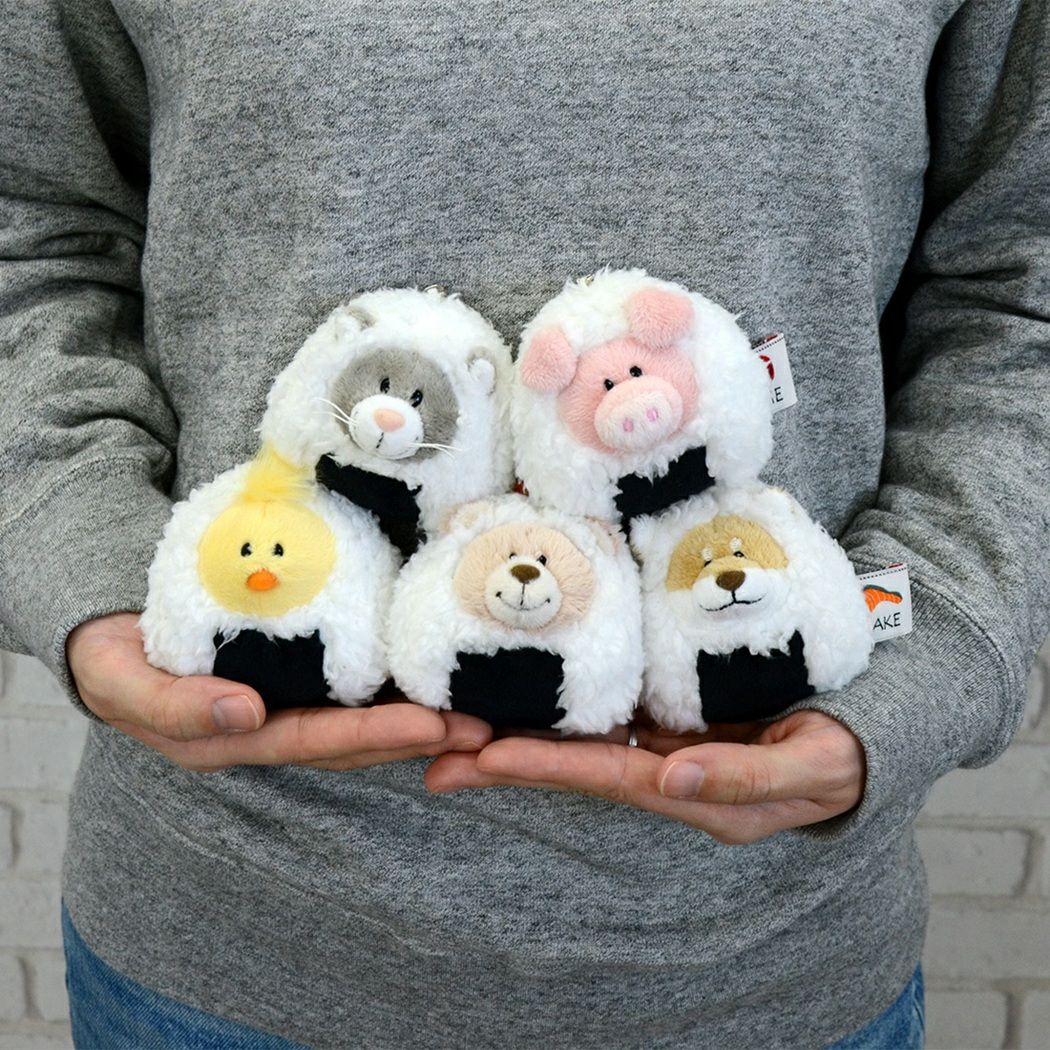 キーホルダー オニギリ グレーキャット 8cm／NICI（ニキ