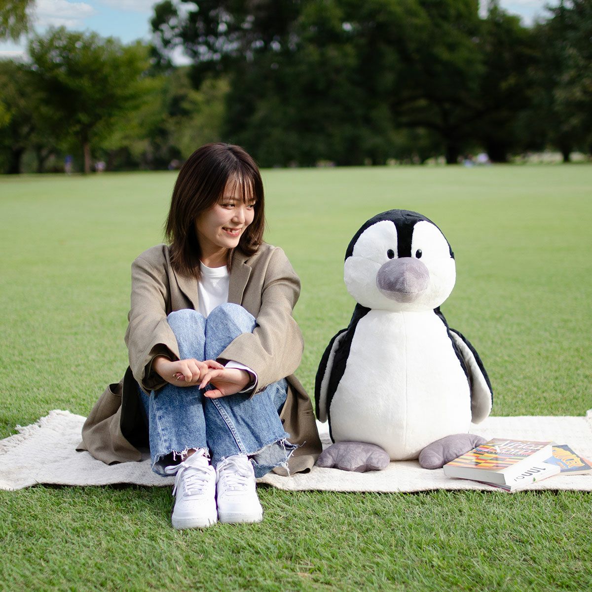XXL ペンギン グレー ぬいぐるみ 70cm／NICI（ニキ） | entresquare.com