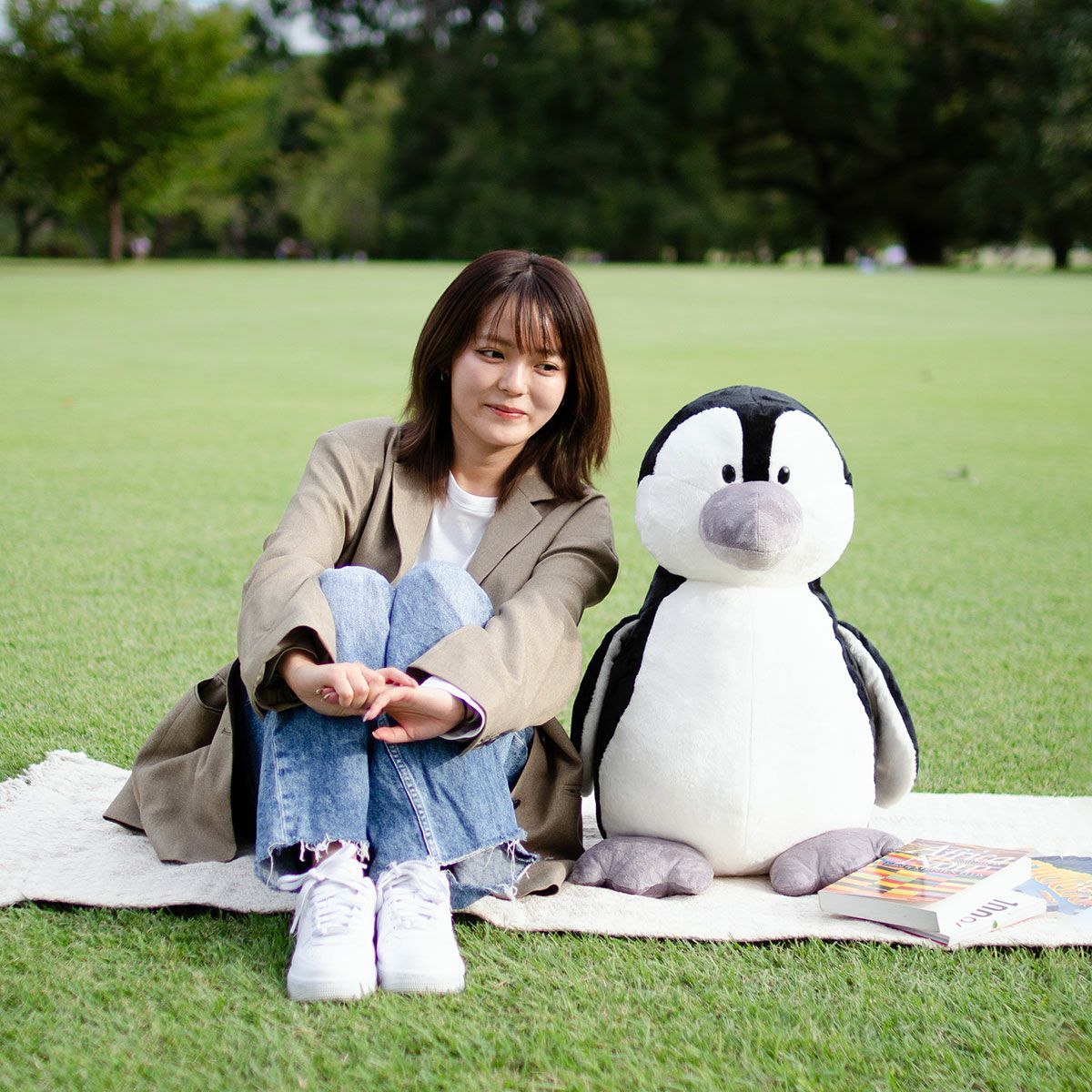 XXL ペンギン グレー ぬいぐるみ 70cm／NICI（ニキ） | entresquare.com