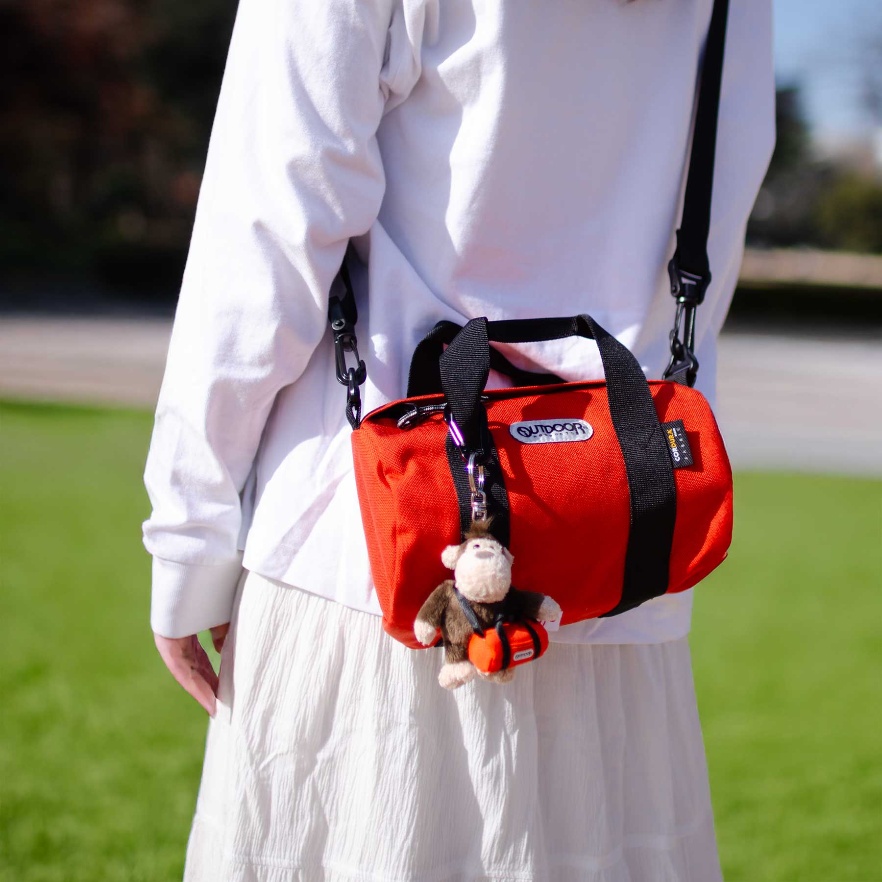 キーホルダー モンキー+ロールボストン オレンジ/OUTDOOR／NICI（ニキ