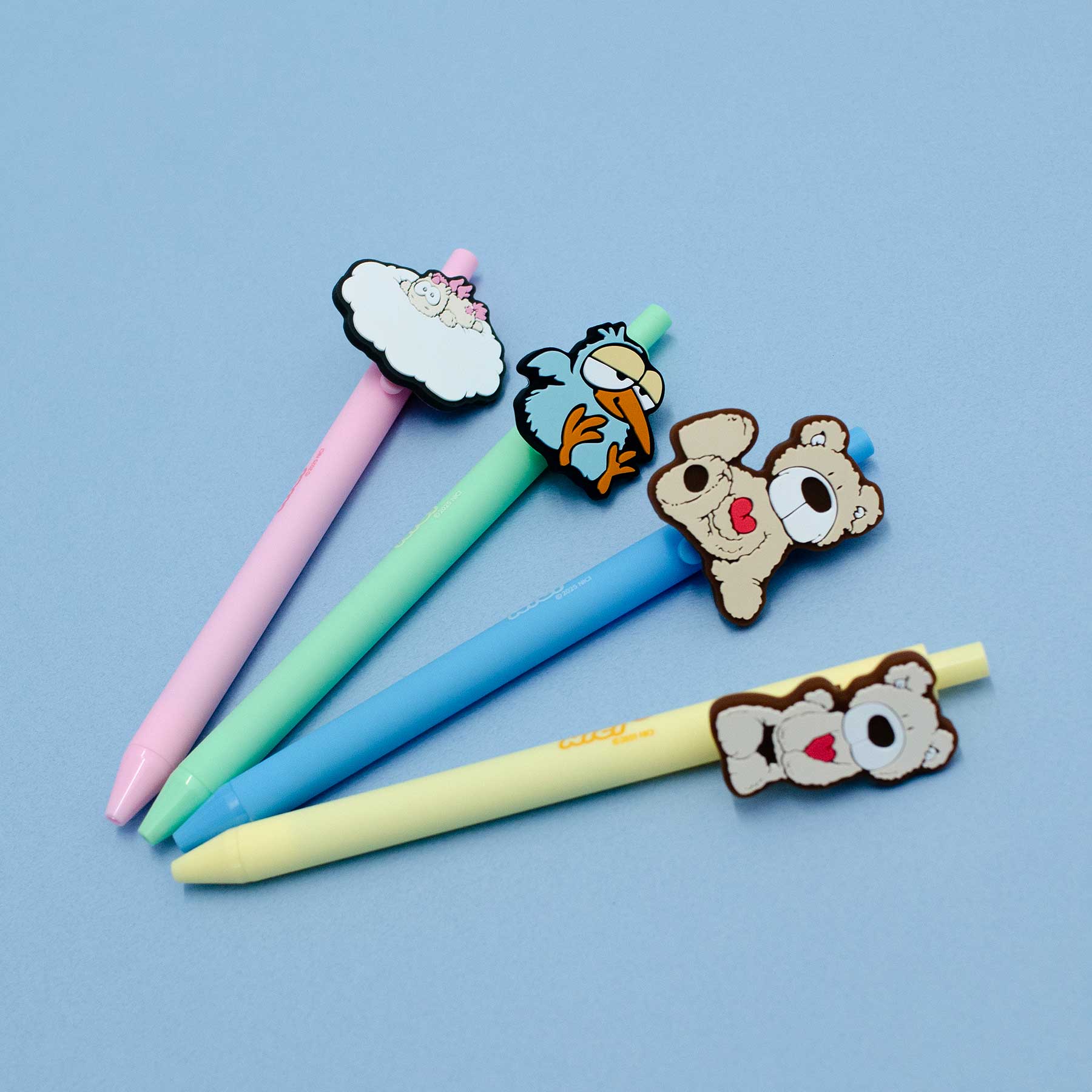 ラバーマスコット付ボールペン Love Bear 1(ブルー)ステーショナリー