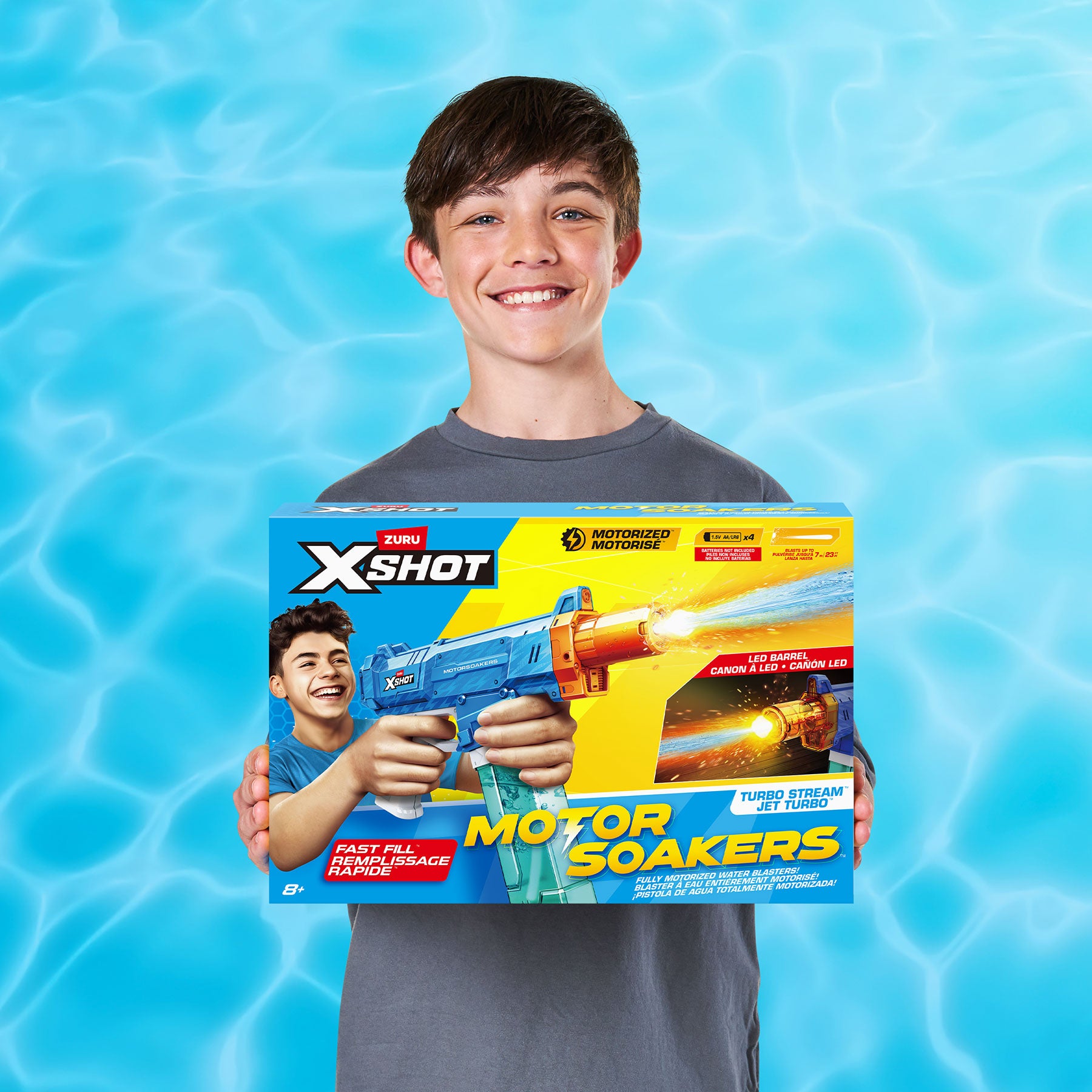 XSHOT ウォーターガン ターボストーム モーターソーカー 電動水鉄砲