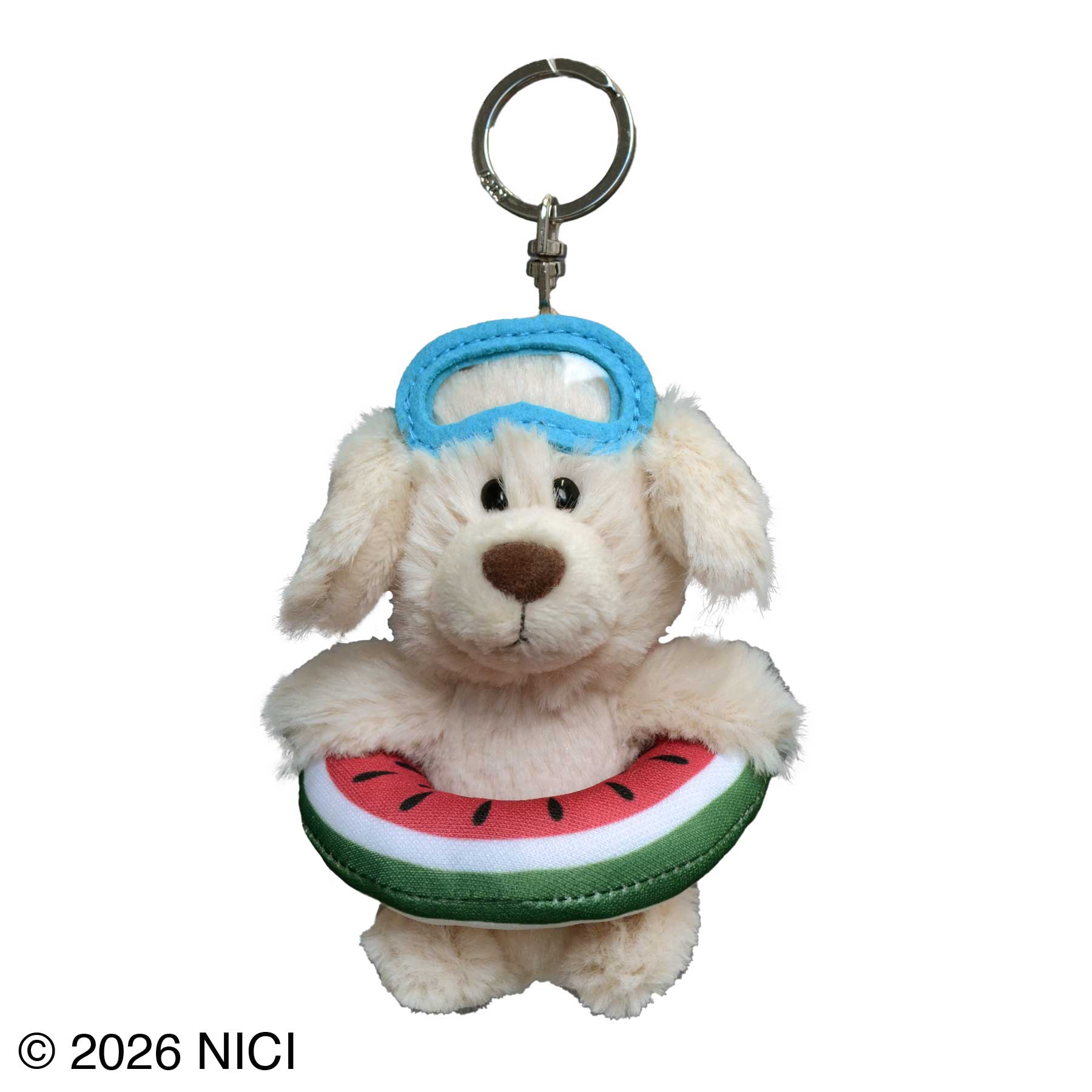 PSYCHICFEVER 渡邉廉　着ぐるみキーホルダー　馬　 ノーマル　シクレ キーホルダー ゴールデンレトリバー＋ウキワ スイカ 10cm／NICI