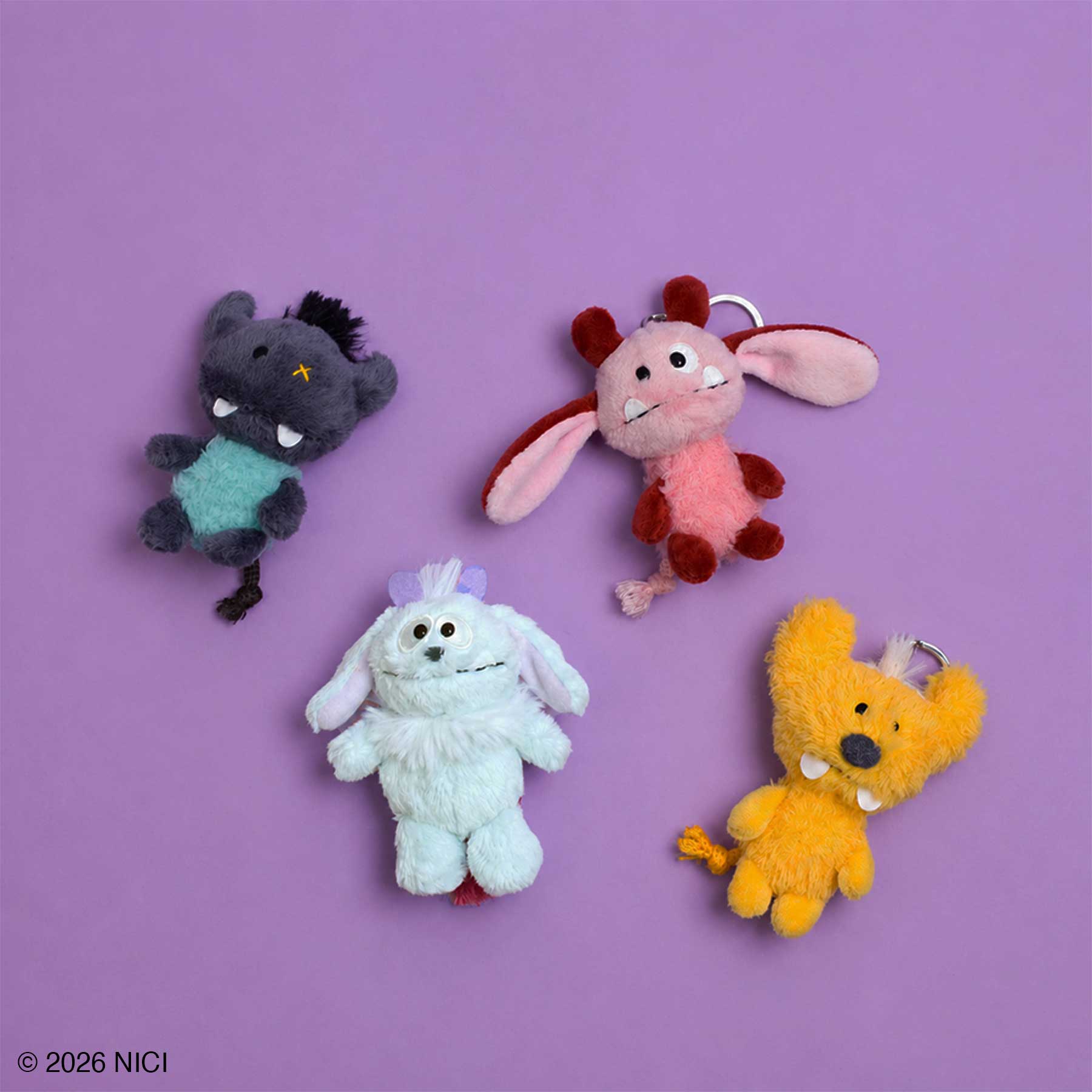 Monster 2026 キーホルダー ライトブルー モンフ 10cm／NICI（ニキ
